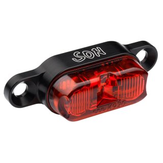 SON LED-Rücklicht DC für Gepäckträgermontage E-Bike  Schwarz/Rot