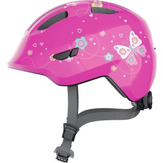 ABUS Kinder Fahrradhelm Smiley 3.0 pink butterfly shiny M